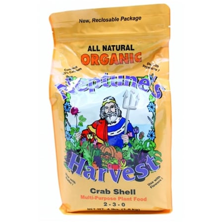 Neptunes Harvest Organic Crab Shell 2-3-0 Multi Purpose Plant Food 4 Pound CS 604 NE38297